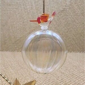 Avon 2003 Suncatcher Ornament W/ Hummingbird Bird‎ Iridescent Clear Vintage